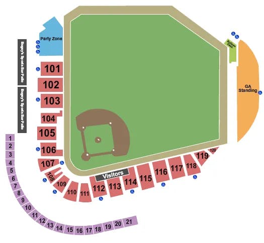  BASEBALL Seating Map Seating Chart