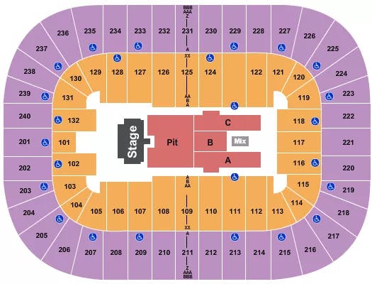  BILLY STRINGS Seating Map Seating Chart