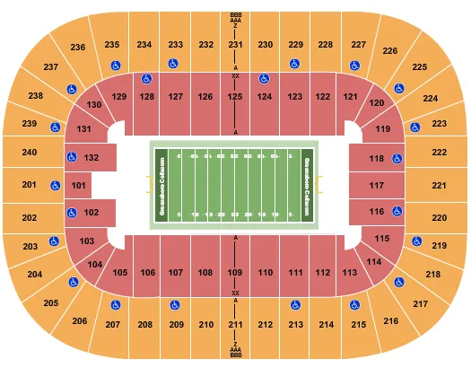  FOOTBALL Seating Map Seating Chart