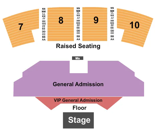 GREY EAGLE RESORT CASINO GENERAL ADMISSION Seating Map Seating Chart