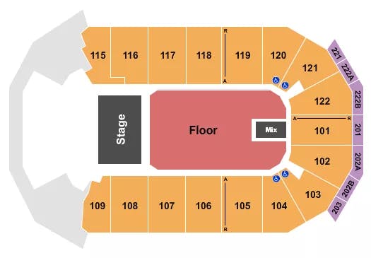  HALF HOUSE GA FLOOR 2 Seating Map Seating Chart