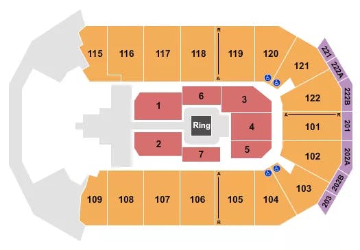  WWE 2 Seating Map Seating Chart