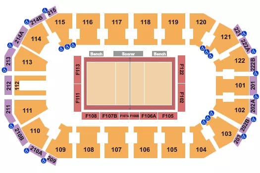  VOLLEYBALL Seating Map Seating Chart