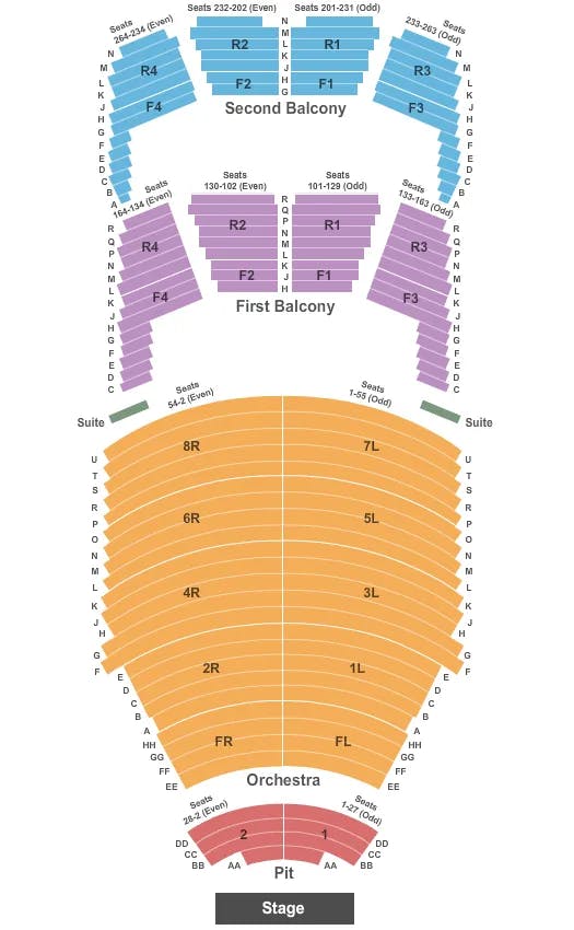  PIT ENDSTAGE Seating Map Seating Chart
