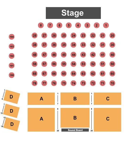  ENDSTAGE TABLES 2 Seating Map Seating Chart