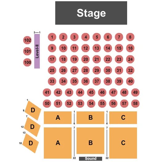  ENDSTAGE TABLES Seating Map Seating Chart