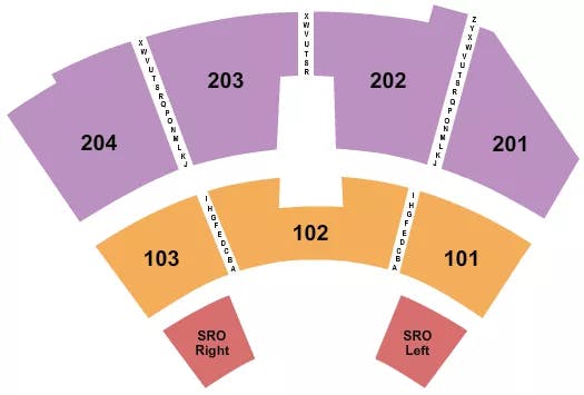 HARD ROCK LIVE HARD ROCK HOTEL CASINO TULSA END STAGE Seating Map Seating Chart