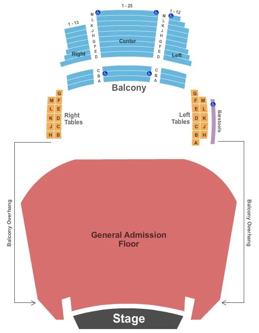 HARD ROCK LIVE ORLANDO ENDSTAGE GA FLOOR Seating Map Seating Chart