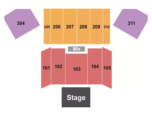  ENDSTAGE RESERVED 2 Seating Map Seating Chart