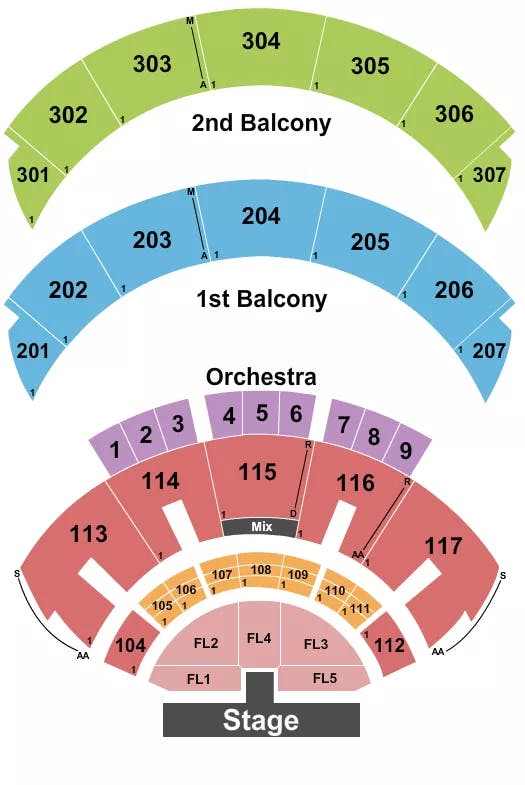 HARD ROCK LIVE AT THE SEMINOLE HARD ROCK HOTEL CASINO HOLLYWOOD ENDSTAGE 4 Seating Map Seating Chart