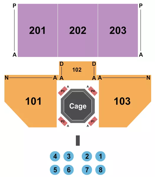 HARD ROCK LIVE ROCKFORD MMA Seating Map Seating Chart