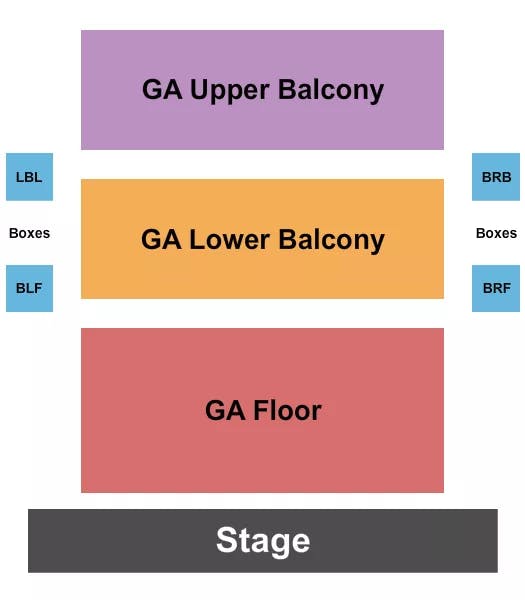  GA FLOOR LOW UP GA BALC Seating Map Seating Chart