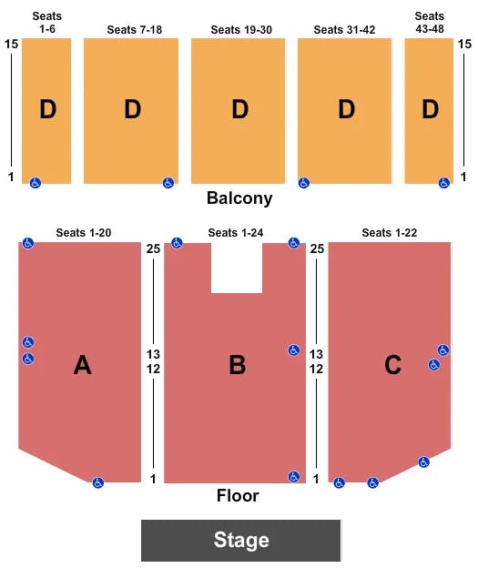 HARRAHS SOUTHERN CALIFORNIA CASINO RESORT ENDSTAGE 2018 Seating Map Seating Chart