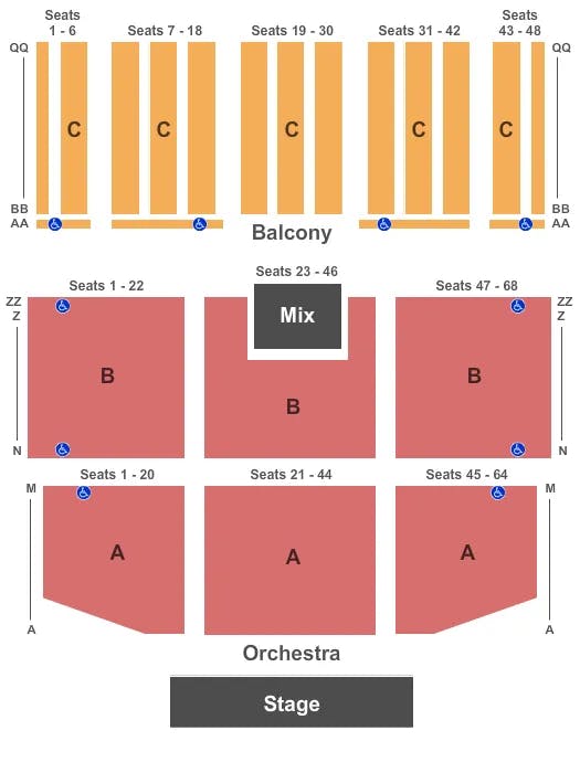 HARRAHS SOUTHERN CALIFORNIA CASINO RESORT ENDSTAGE 2 Seating Map Seating Chart