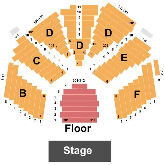  END STAGE Seating Map Seating Chart