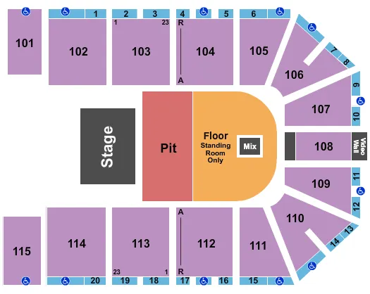  COLE SWINDELL Seating Map Seating Chart
