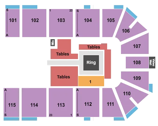  MMA Seating Map Seating Chart