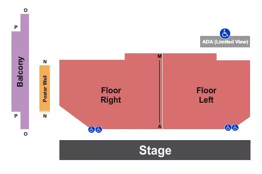 HEADLINERS MUSIC HALL KY RESEVED 2 Seating Map Seating Chart