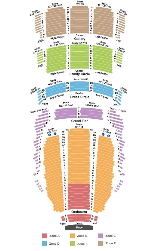  ENDSTAGE PIT ZONE Seating Map Seating Chart