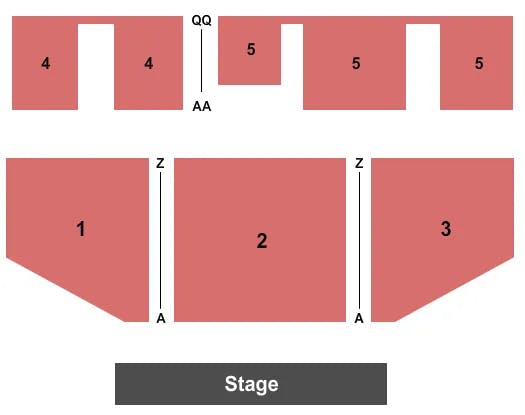 SPIRIT MOUNTAIN CASINO HERITAGE HALL STAGE END STAGE Seating Map Seating Chart