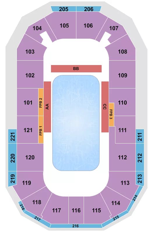  DISNEY ON ICE Seating Map Seating Chart