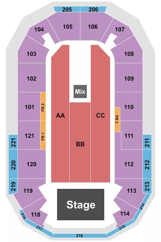  ENDSTAGE 2 Seating Map Seating Chart