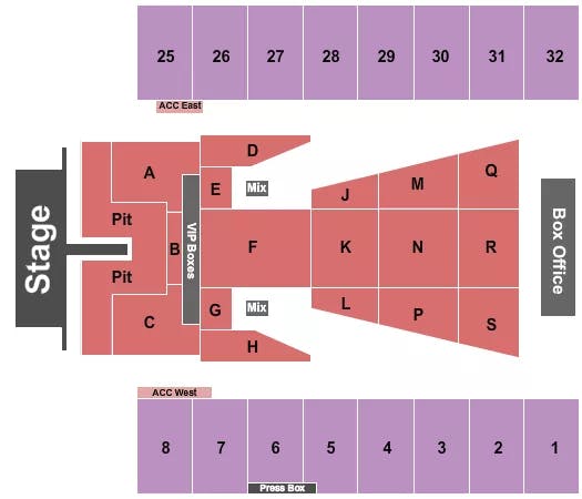  FOO FIGHTERS Seating Map Seating Chart