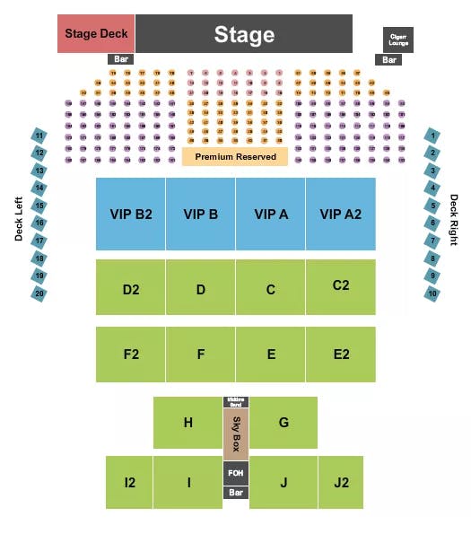  ARIZONA JAZZ FESTIVAL Seating Map Seating Chart