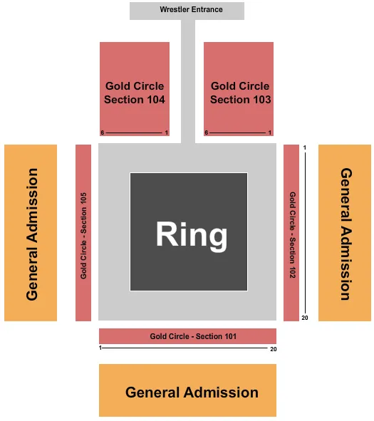  WWE NXT Seating Map Seating Chart