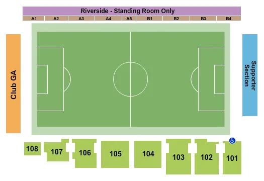 HIGHMARK STADIUM PITTSBURGH SOCCER Seating Map Seating Chart
