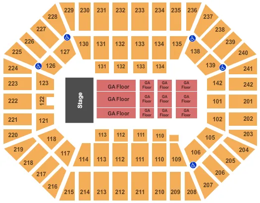  KEVIN HART Seating Map Seating Chart
