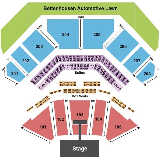  END STAGE Seating Map Seating Chart