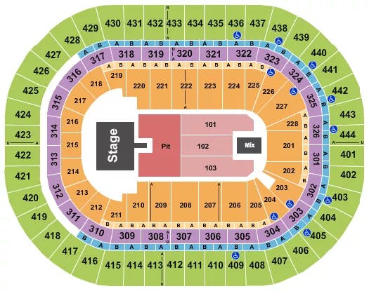  CODY JOHNSON Seating Map Seating Chart