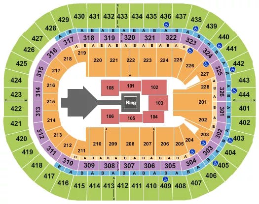  WWE Seating Map Seating Chart