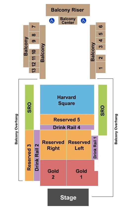 HOUSE OF BLUES ANAHEIM ENDSTAGE RSV GOLD 2 Seating Map Seating Chart