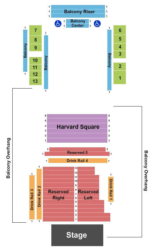 HOUSE OF BLUES ANAHEIM END STAGE Seating Map Seating Chart