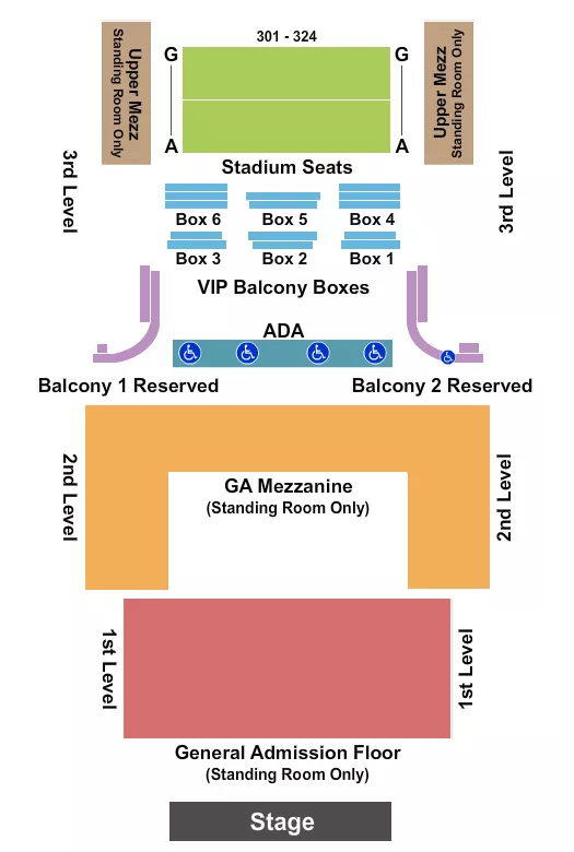 CITIZENS HOUSE OF BLUES BOSTON MAREN MORRIS Seating Map Seating Chart