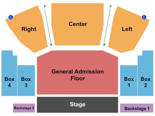 HOUSE OF BLUES CLEVELAND END STAGE GA Seating Map Seating Chart