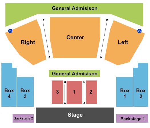 HOUSE OF BLUES CLEVELAND END STAGE GA Seating Map Seating Chart