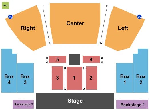 HOUSE OF BLUES CLEVELAND END STAGE Seating Map Seating Chart