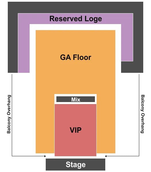 HOUSE OF BLUES ORLANDO VIP GA FLOOR Seating Map Seating Chart