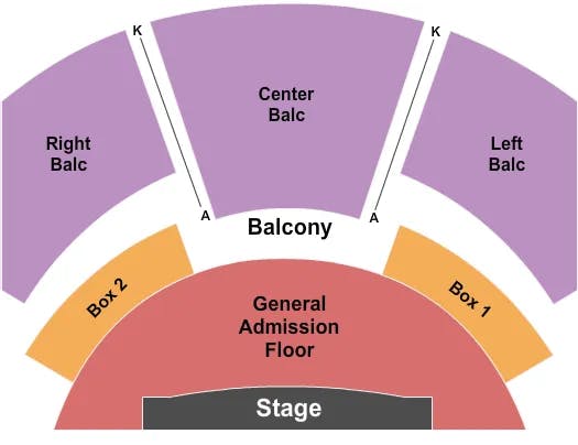 HOUSE OF BLUES DALLAS END STAGE Seating Map Seating Chart