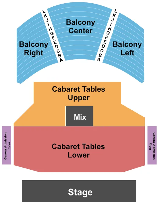 HOUSE OF BLUES HOUSTON CHIPPENDALES Seating Map Seating Chart