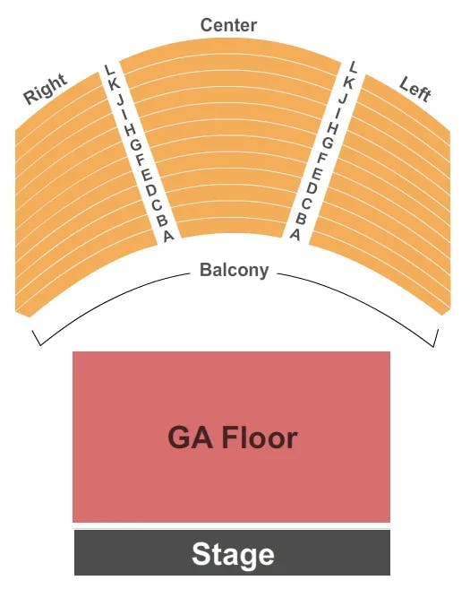 HOUSE OF BLUES HOUSTON END STAGE Seating Map Seating Chart