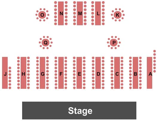 HOUSE OF BLUES HOUSTON ENDSTAGE TABLES Seating Map Seating Chart