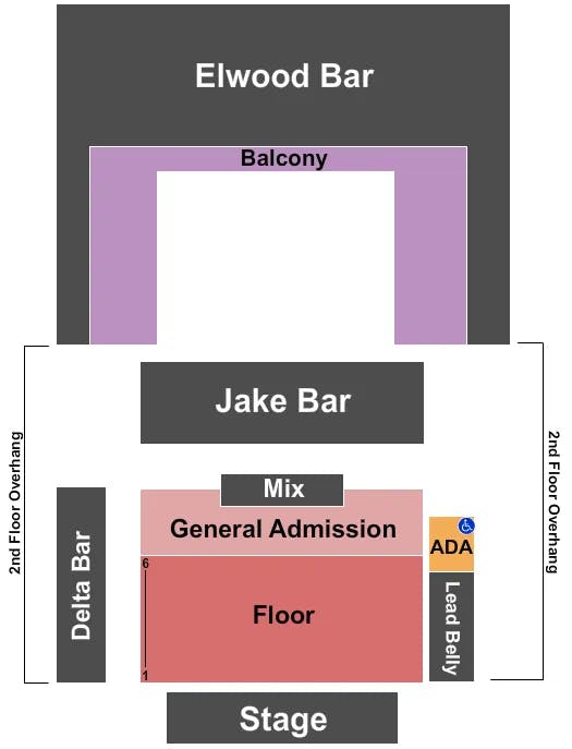 HOUSE OF BLUES NEW ORLEANS JIM BREUER Seating Map Seating Chart