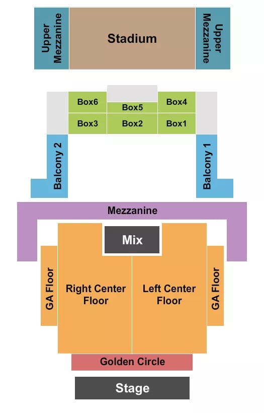CITIZENS HOUSE OF BLUES BOSTON ENDSTAGE GC Seating Map Seating Chart
