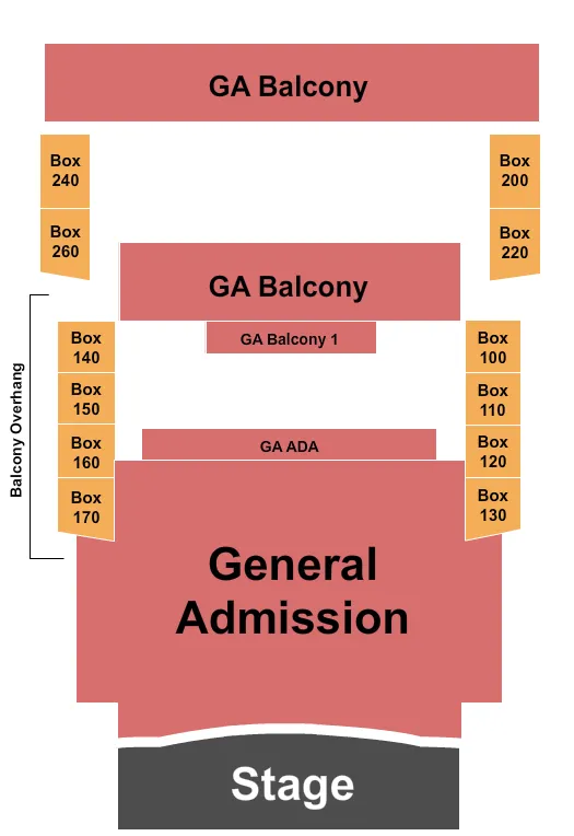 HOUSE OF BLUES CHICAGO GA FLOOR BALC BOXES Seating Map Seating Chart