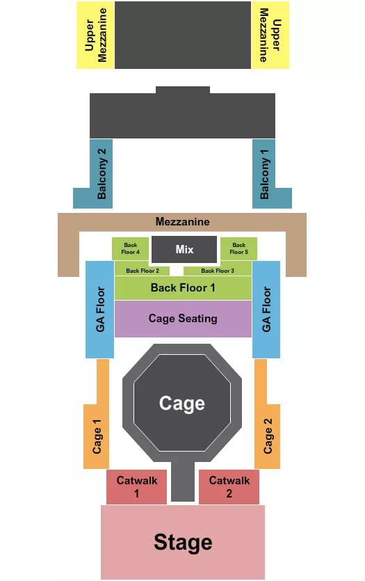 CITIZENS HOUSE OF BLUES BOSTON MMA Seating Map Seating Chart