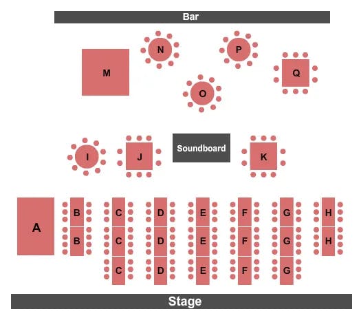 HOUSE OF BLUES SAN DIEGO ENDSTAGE TABLES Seating Map Seating Chart